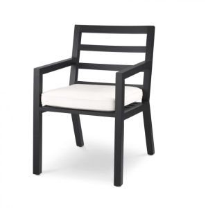 Scaun de interior/ exterior elegant design LUX Delta, negru 115003 HZ