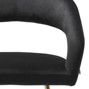 Scaun design elegant LUX Bravo, roche negru 116145 HZ - Img 5