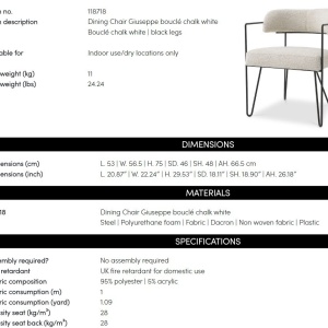 Scaun design elegant LUX Giuseppe - Img 2