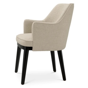 Scaun design elegant LUX Lavinia, Renato ecru/ negru - Img 5