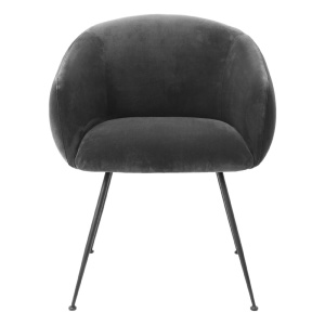 Scaun design LUX Elbury, catifea Savona dark grey - Img 2