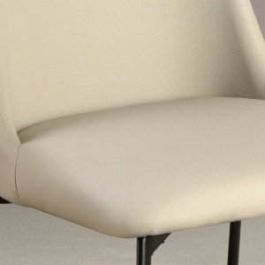 Scaun design LUX, Metal, Piele Sintetica, Sand - Img 7