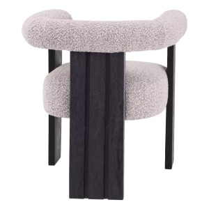 Scaun dining design LUX Percy boucle gri - Img 5