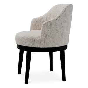Scaun dining design LUX Sofia, Seashell off white - Img 5