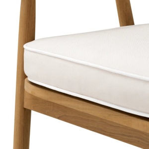 Scaun elegant design LUX Beale natur/ off-white - Img 6