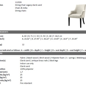Scaun elegant design LUX Legacy, clarck sand 112026 HZ - Img 7