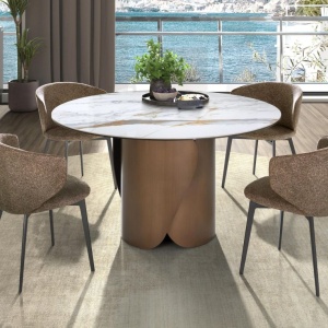 Scaun LUX design italian Brown marbled - Img 4