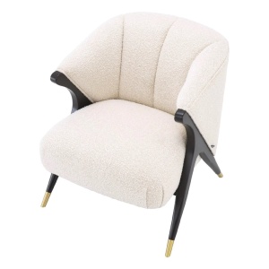 Scaun LUX design modern Pavone boucle cream - Img 5
