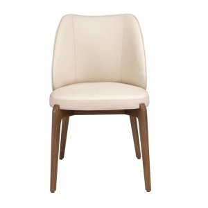 Scaun Lux tapitat cu piele sintetica Cream - Img 10