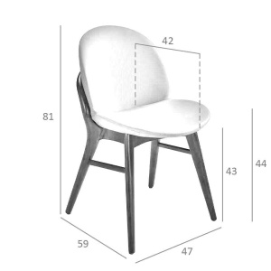 Scaun modern design italian Oretha - Img 4
