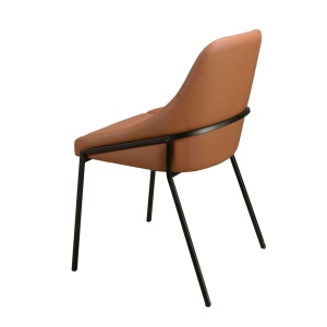 Scaun modern design italian, Piele Sintetica, Orange - Img 5