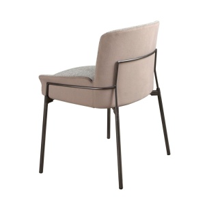 Scaun modern design italian, Tesatura, Catifea, Grey/ Brown - Img 9