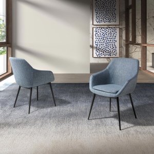 Scaun modern design italian tesatura Gri Albastrui - Img 6