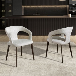 Scaun modern design italian, Tesatura Off-White - Img 7