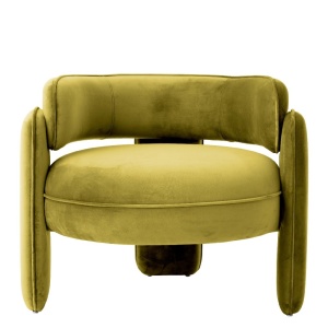 Scaun modern design LUX Chaplin, Savona vintage green - Img 3