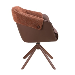 Scaun modern pivotant Copper-brown - Img 8