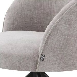 Scaun pivotant design elegant LUX Masters, Sisley grey - Img 5