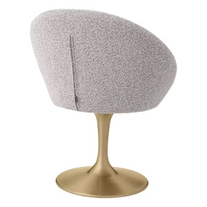 Scaun pivotant design elegant LUX O'Neill, boucle gri - Img 5