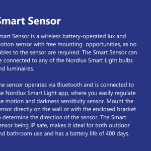 Senzor de miscare si lumina amurg pentru iluminat inteligent cu baterii IP54 Smart Black 220940 universul-luminii.ro