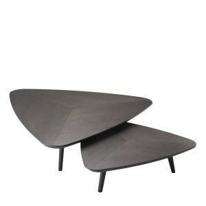 Set 2 masute de cafea din lemn design elegant LUX Lauren 113839 HZ - Img 4