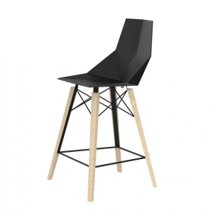 Set 4 scaune de bar de interior design modern premium FAZ CHAIR counter lemn 54303