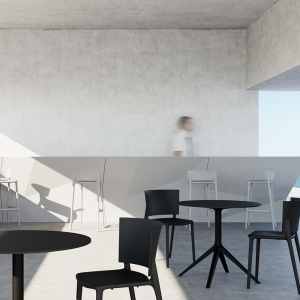 Set 4 Scaune de bar exterior / interior design modern premium AFRICA H-95cm 65029 Vondom - Img 2