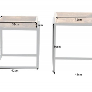 Set de 2 masute design industrial Serviteur - Img 6
