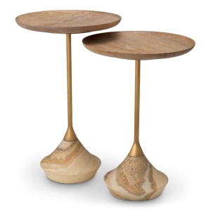 Set de 2 masute design LUX Onyx, Lemn, Puglia, 119346 HZ