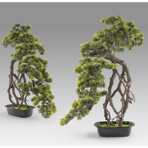 Set de 2 Plante artificiale, Kengai BONSAI 74cm