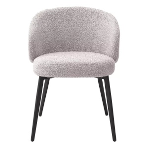 Set de 2 scaune cu brate design LUX Lloyd, boucle gri 115990 HZ - Img 3