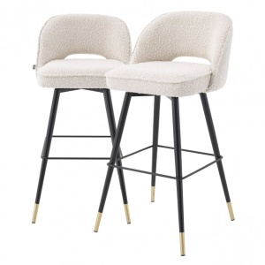 Set de 2 scaune de bar design modern Cliff, crem 114648 HZ
