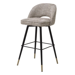 Set de 2 scaune de bar design modern LUX Cliff, bej mademoiselle 115283 HZ - Img 2