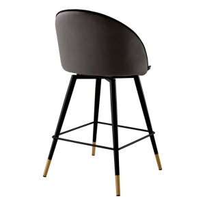 Set de 2 scaune de bar pivotante, design LUX, Counter Stool Cooper gri inchis - Img 4