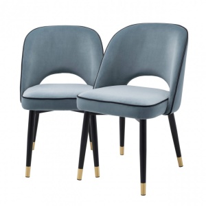 Set de 2 scaune design elegant Cliff, albastru 114301 HZ