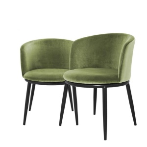 Set de 2 scaune design LUX din otel Filmore verde deschis 111996 HZ