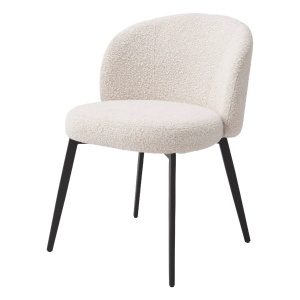 Set de 2 scaune design LUX Lloyd, boucle crem - Img 5