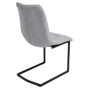 Set de 2 scaune elegante Miami, gri deschis vintage A-38500 VC - Img 3