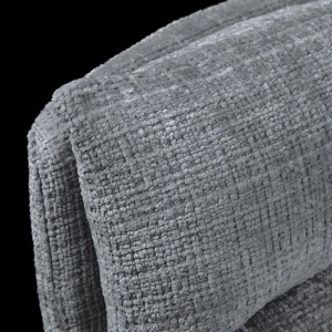 Set de 2 scaune pivotante picioare din lemn Big George gri chenille - Img 5