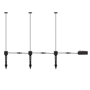 Set de 3 corpuri iluminat exterior decorativ cu tarus KASP H-60cm - Img 2