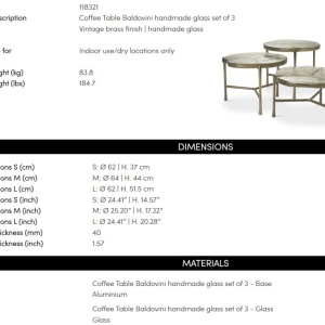 Set de 3 masute design LUX Claremont - Img 7