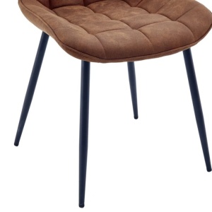 Set de 4 scaune ROADSTAR microfibra cognac - Img 2