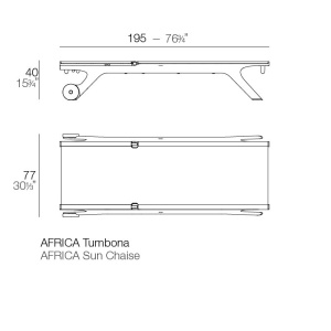 Set de 4 sezlonguri moderne de exterior design premium AFRICA - Img 4