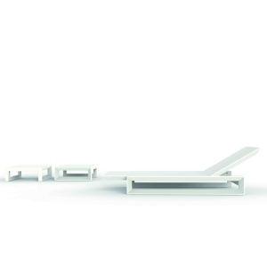 Sezlong exterior modern design premium FRAME SUN CHAISE 54097 Vondom - Img 2
