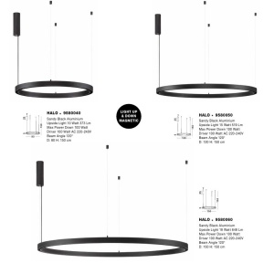 Sistem circular sina magnetica cu iluminat in partea superioara Halo 120cm 239980 universul-luminii.ro