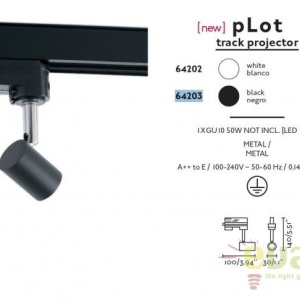 Spot alb directionabil pe sina, PLOT 64202 - Img 3
