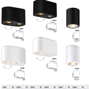 Spot aplicat design minimalist Kobald negru - Img 4