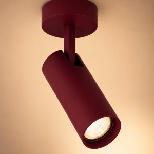 Spot aplicat directionabil cu bec GU10 Linca burgundy - Img 3