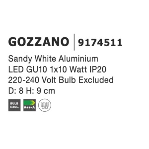 Spot aplicat directionabil GOZZANO alb NVL-9174511 - Img 3
