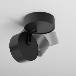 Spot aplicat directionabil LED Lens negru 3000K 12W - Img 2