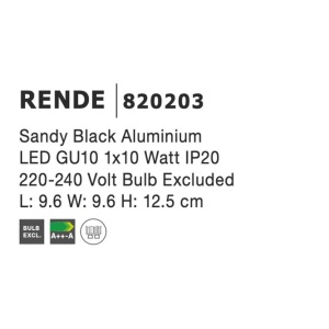 Spot aplicat directionabil RENDE negru NVL-820203 - Img 5